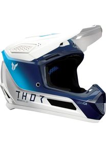 Thor Fleet Storm, motocross helmet , color: White/Dark Blue/Light Blue , size: XXL