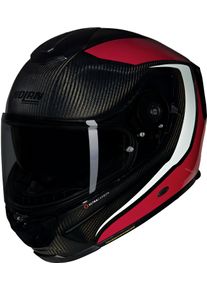 Nolan X-903 Ultra Carbon Intrigo 345, full face helmet , color: Black/Dark Red/White , size: L