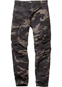 Vintage Industries Reef Camo, cargo pants , color: Dark Brown/Black/Dark Beige , size: 3XL