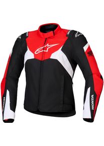 Alpinestars Honda T-Jaws V4, textile jacket waterproof women , color: Black/Red/White , size: XL