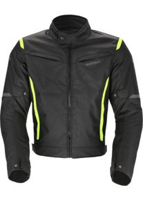 Acerbis X-Mat 2.0, textile jacket , color: Black/Neon-Yellow , size: XL