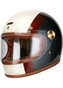 Hedon Heroine Racer 2.0 Eastwood ECE, full face helmet , color: White/Brown/Dark Blue , size: XL