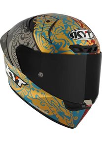 KYT KX-1 Race GP Bastianini IDN Replica 23, full face helmet , color: Matt Red/Blue/Gold/Black , size: M