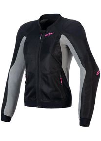 Alpinestars Stella Troop-Air, textile jacket women , color: Black/Grey/Neon-Pink , size: XS