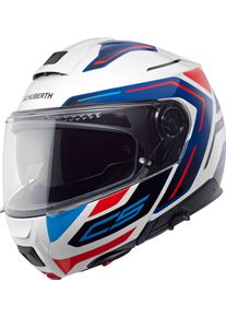 Schuberth C5 Omega, flip up helmet , color: White/Blue/Red , size: L (58/59)