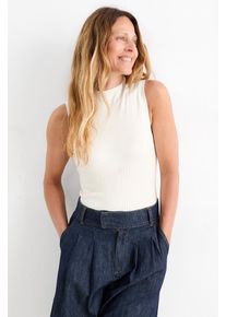 C&Amp;A Top s rolákem-žebrovaný, Bílé, Größe: XL