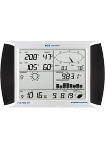 PCE Instruments PCEFWS20N Funk-Wetterstation Temperatur Luftfeuchte Windgeschwindigkeit weiß schwarz