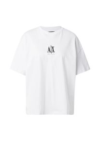 Armani Exchange Ženy Tričko čern&aacute; / b&iacute;l&aacute; XL