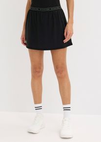 Velmi lehká sportovní sukně s integrovanými šortkami | Černá | Vel. 52/54 (XXL) | bonprix