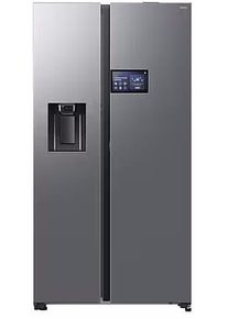 Samsung RS90F64EDTEF Stand Side-by-Side Kombination, 91,2 cm breit, 621 L, NoFrost+, Eis- und Wasserspender, Festwasseranschluss, Edelstahloptik