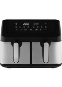 ProfiCook PC-FR 1296 H Doppel-Heißluft-Fritteuse, 2000 W, 8 Automatikprogramme, 2x 4,5 Liter, Edelstahl