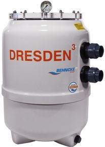 Behncke Dresden³ Filterkessel Filterbehälter Poolfilter Ø 600mm Anschlussverschraubung 1 1/2" lichtgrau