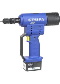 Gesipa 1457414 FireBird Akku-Nietmutternpistole Li-Ion Akku Ladegerät Koffer 14,4V 2Ah blau