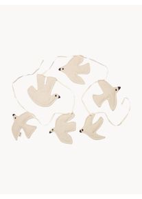 Ferm Living Kids Girlanda z organické bavlny Swif Bird Bílá Bavlna, Organická bavlna D 220 cm