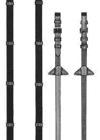 LeMiuex Continental Zügel, geflochten, Full, schwarz/silber