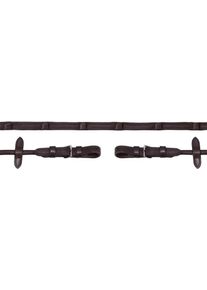 Schockemöhle Sports Schockemöhle Durasoft Rolled SP Zügel, WB, dark brown/silver