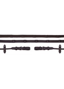 Schockemöhle Sports Schockemöhle Durasoft Rolled Grip SP Zügel, WB, dark brown/silver