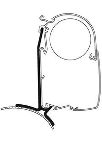 2 Stück Thule 307996 Markisen-Adapter Halterung Befestigung für Omnistor 5200 5003 8000 Renault Trafic Opel Vivaro