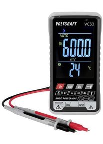 Voltcraft VC33 Hand-Multimeter Spannungsmessgerät digital CAT III 600V grau