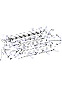 Thule Ersatzteil-Nr. 1500603330 Stützfuß 118cm für Markisenlänge 2,6m für Thule Omnistor 6300
