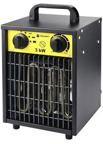 Toolcraft TO-8578335 Industrie-Heizlüfter Bauheizer 3000 Watt schwarz gelb