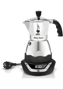 Bialetti 6093 Moka Timer Elektrischer Aluminium Espressokocher kabellos silber