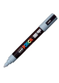 uni-ball POSCA Pigmentmarker PC-5M, grau Rundspitze, Strichstärke: