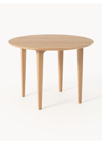 Kulatý jídelní stůl z masivního dubového dřeva Archie Béžová Dřevo, Masivní dřevo Ø 110 cm | Westwing Collection