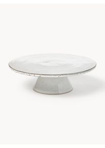 Broste Copenhagen Ručně vyrobený dortový podnos Nordic Sand Šedá Hlína Ø 30 cm, V 10 cm
