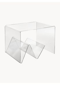 Iplex Zahradní odkládací stolek s držákem na časopisy Zigozago Transparentní 50 x 40 x 40 cm