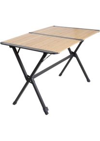 Via Mondo Mesa Premium Campingtisch Rolltisch 140x80cm Outdoor Bambus