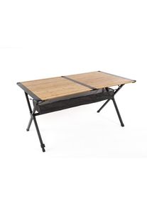 Camp4 Mendoza Campingtisch Rolltisch Gartentisch Terrasse Outdoor 140x80cm Bambus