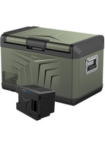 Yolco GCX47 Kompressor-Kühlbox 47 Liter SC4B modulare Batterie 12/24/230V grün Aktionsset