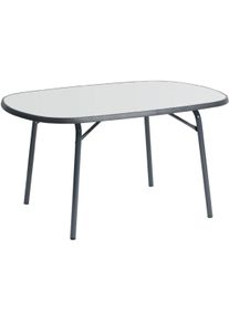 Dukdalf Scandinavic Campingtisch Gartentisch Outdoor 130x90cm grau