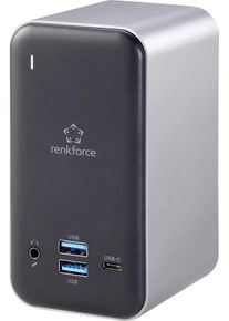 Renkforce RF-DKS-650 Notebook Dockingstation Ladegerät USB-C VGA-Buchse universal schwarz grau