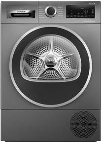 Bosch WQG2450R10 Wärmepumpentrockner 9kg AutoDry LED-Display Automatikprogramm Feuchtigkeitssensor silber schwarz