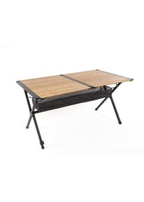 Camp4 Mendoza Campingtisch Rolltisch Gartentisch Terrasse Outdoor 140x80cm Bambus