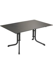 SIEGER Boulevard Klapptisch Gartentisch Campingtisch 140x90cm Schieferdekor eisengrau