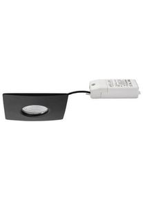 Brumberg LED-Einbaudownlightset IP44, quadratisch, schwarz matt (39255083)
