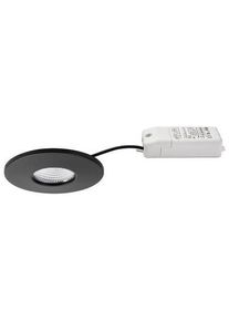 Brumberg LED-Einbaudownlightset IP44, rund, schwarz matt (39253083)