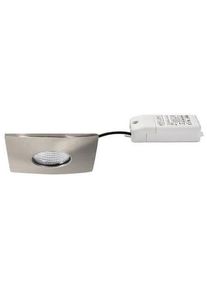 Brumberg LED-Einbaudownlightset IP44, quadratisch, nickel (39255153)