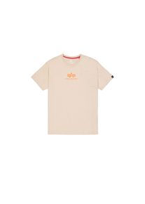 Alpha Industries Muži Tričko béžová / oranžová XS