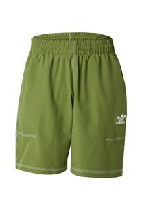 adidas originals Muži Kalhoty 'ESSENTIALS' olivov&aacute; / b&iacute;l&aacute; XS