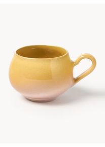 Sada ručně vyrobených hrnků Marguerite, 4 díly Růžová, Žlutá Keramika Ø 9 cm, V 8 cm, 250 ml | Westwing Collection