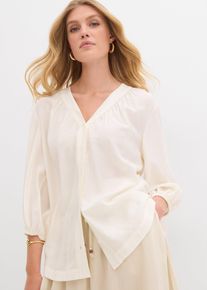 Oversize halenka z měkk&eacute; směsi s visk&oacute;zou | B&iacute;l&aacute; | Vel. 42 | visk&oacute;za| bonprix