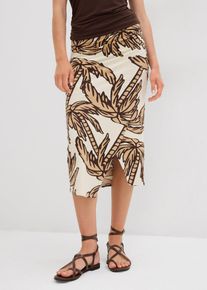 Žerzejová sukně z měkké viskózové směsi | Béžová | Vel. 32/34 (XS) | bonprix