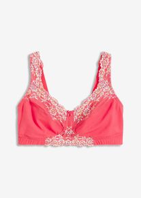 Odlehčující podprsenka bez kostic s polstrovanými ramínky | Pink | Vel. 120C | bonprix