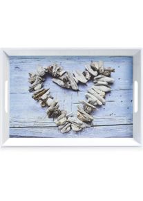 zeller Melamintablett, 50x35x5cm, Herz