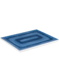 APS Blue Ocean Servierplatte, 26,5x32,5cm, weiß/blau