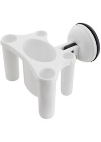 Eurotrail Zahnbürstenhalter, mit Saugnapf, weiß